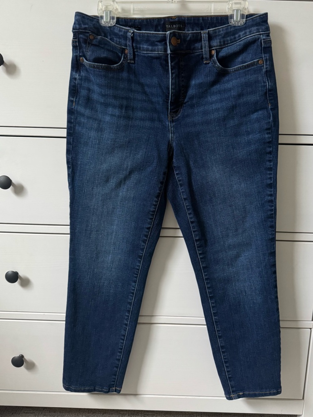Talbots Women's Dark Wash Slim Ankle Jeans 10 Petite